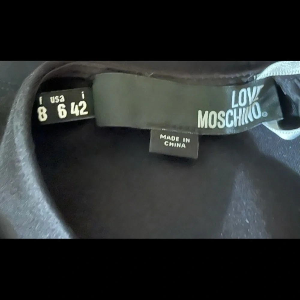 LOVE Moschino Sleeveless Dress w/ Double Heart Belt, Size 42IT/6US, Black, NWT - Picture 4 of 10